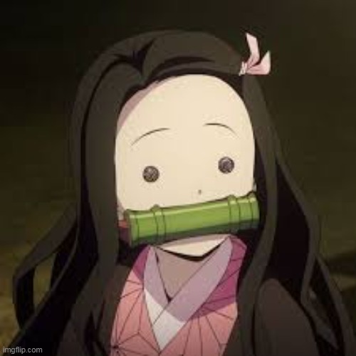 A confused Nezuko | image tagged in a confused nezuko | made w/ Imgflip meme maker