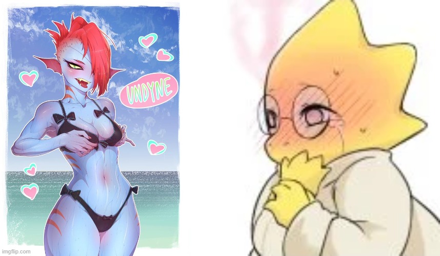 Alphys is overheating xD | image tagged in gaymer,undertale,cute,lesbian,bisexual | made w/ Imgflip meme maker