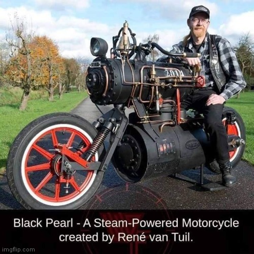 Alternative vehicle | image tagged in motorcycle,cool,steam | made w/ Imgflip meme maker