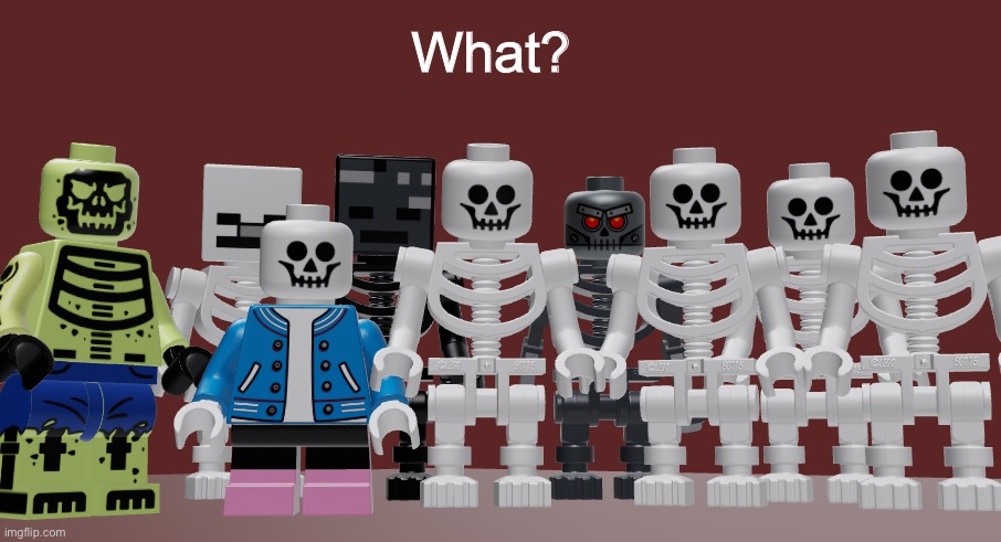 Lego Skeleton Roast meme | What? | image tagged in lego skeleton roast meme | made w/ Imgflip meme maker