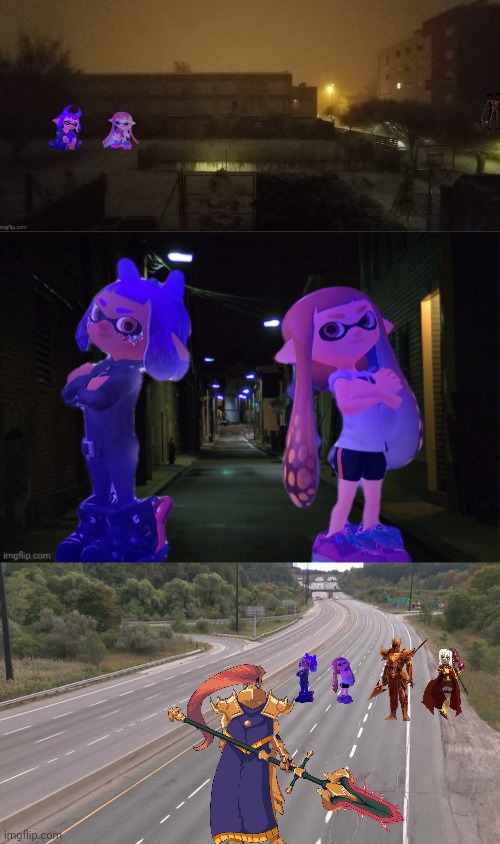 Images I put Inkmatas and FA3 (along with some other people), Day 2 | image tagged in empty highway,alleyway,spain | made w/ Imgflip meme maker