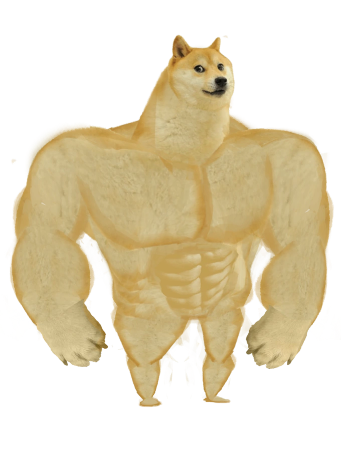 High Quality Buff doge Blank Meme Template