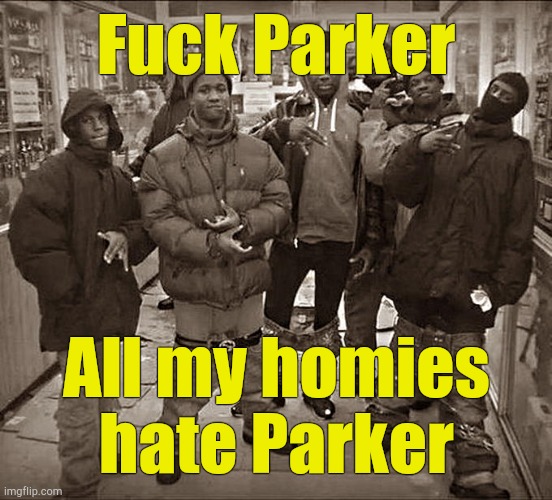 All My Homies Hate | Fuck Parker All my homies hate Parker | image tagged in all my homies hate | made w/ Imgflip meme maker