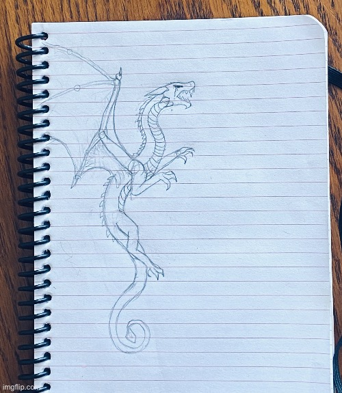 Unfinished sketch? ;-; | image tagged in sketch,dragon,drawing,e | made w/ Imgflip meme maker