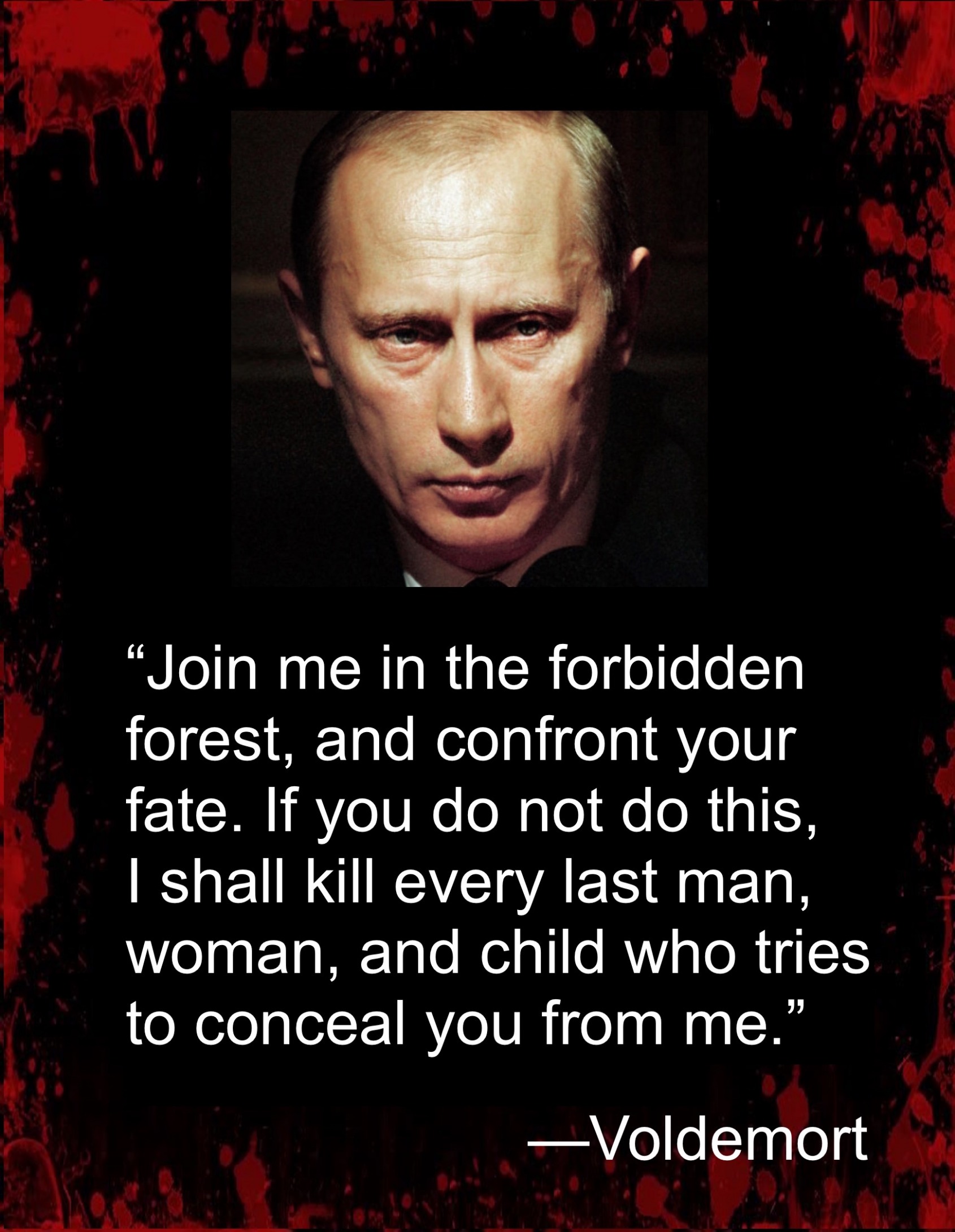 High Quality Putin Voldemort Quote meme Blank Meme Template