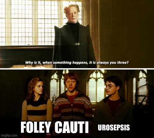 Always you three | UROSEPSIS; FOLEY; CAUTI | image tagged in always you three | made w/ Imgflip meme maker