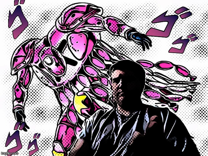 if ur a jojo bizzare adventure fan and want some art of u and ur favorite stand; let me know and ill hook u up | image tagged in jojo's bizarre adventure,digital art,tusk act 4 | made w/ Imgflip meme maker