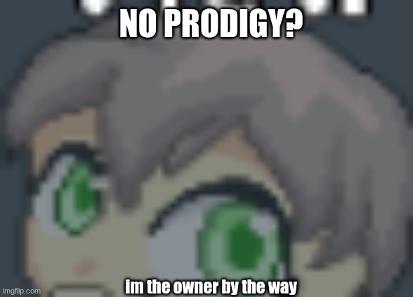 iudejude | NO PRODIGY? im the owner by the way | image tagged in no prodigy | made w/ Imgflip meme maker
