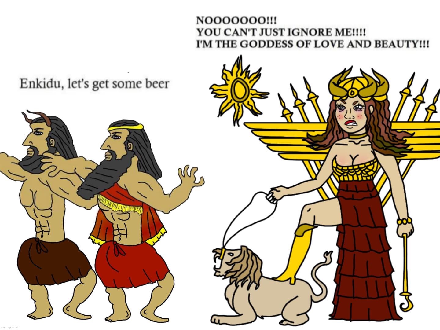 Enkidu let’s get some beer | image tagged in enkidu let s get some beer | made w/ Imgflip meme maker