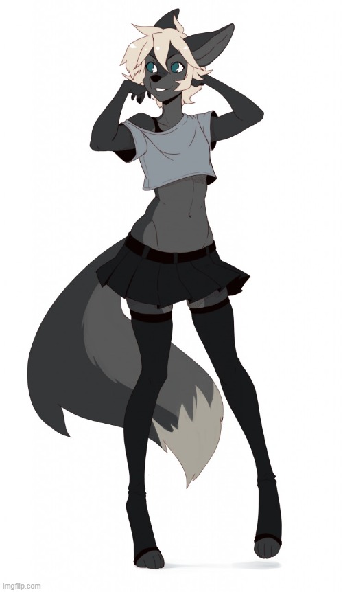 Cute skirt (By suelix) | image tagged in cute,femboy,furry,skirt | made w/ Imgflip meme maker