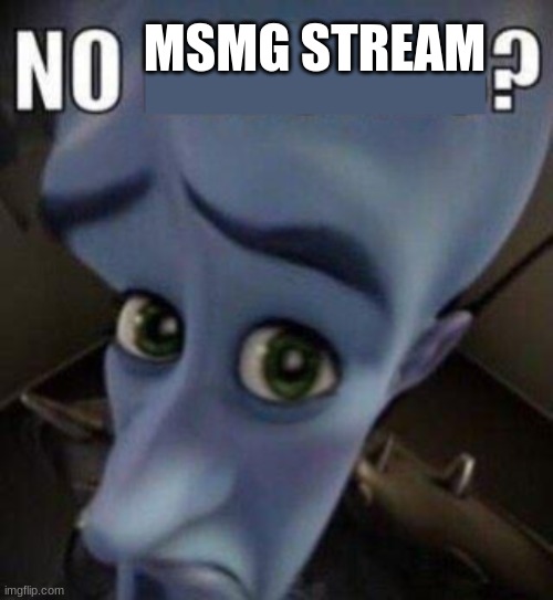 megamind no blank | MSMG STREAM | image tagged in megamind no blank | made w/ Imgflip meme maker