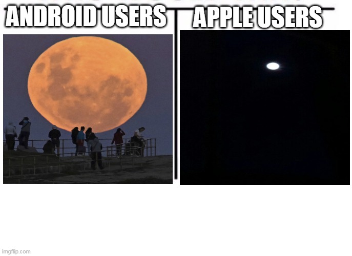 why apple gotta be like that | APPLE USERS; ANDROID USERS | image tagged in comparison table | made w/ Imgflip meme maker