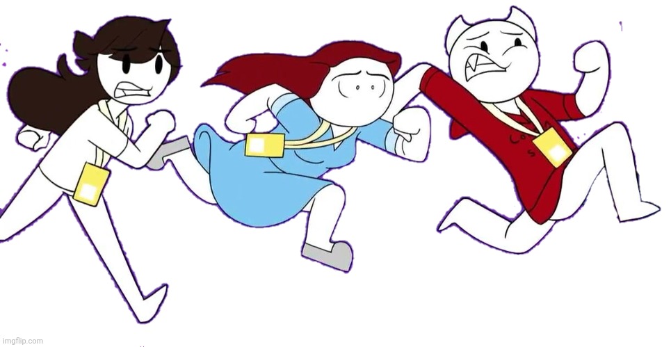 Three Animators Running | image tagged in three animators running | made w/ Imgflip meme maker