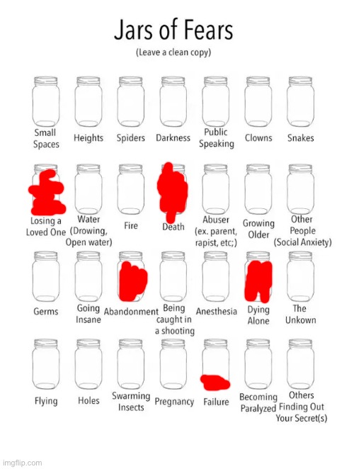 Jar of fears clear version | image tagged in jar of fears clear version | made w/ Imgflip meme maker