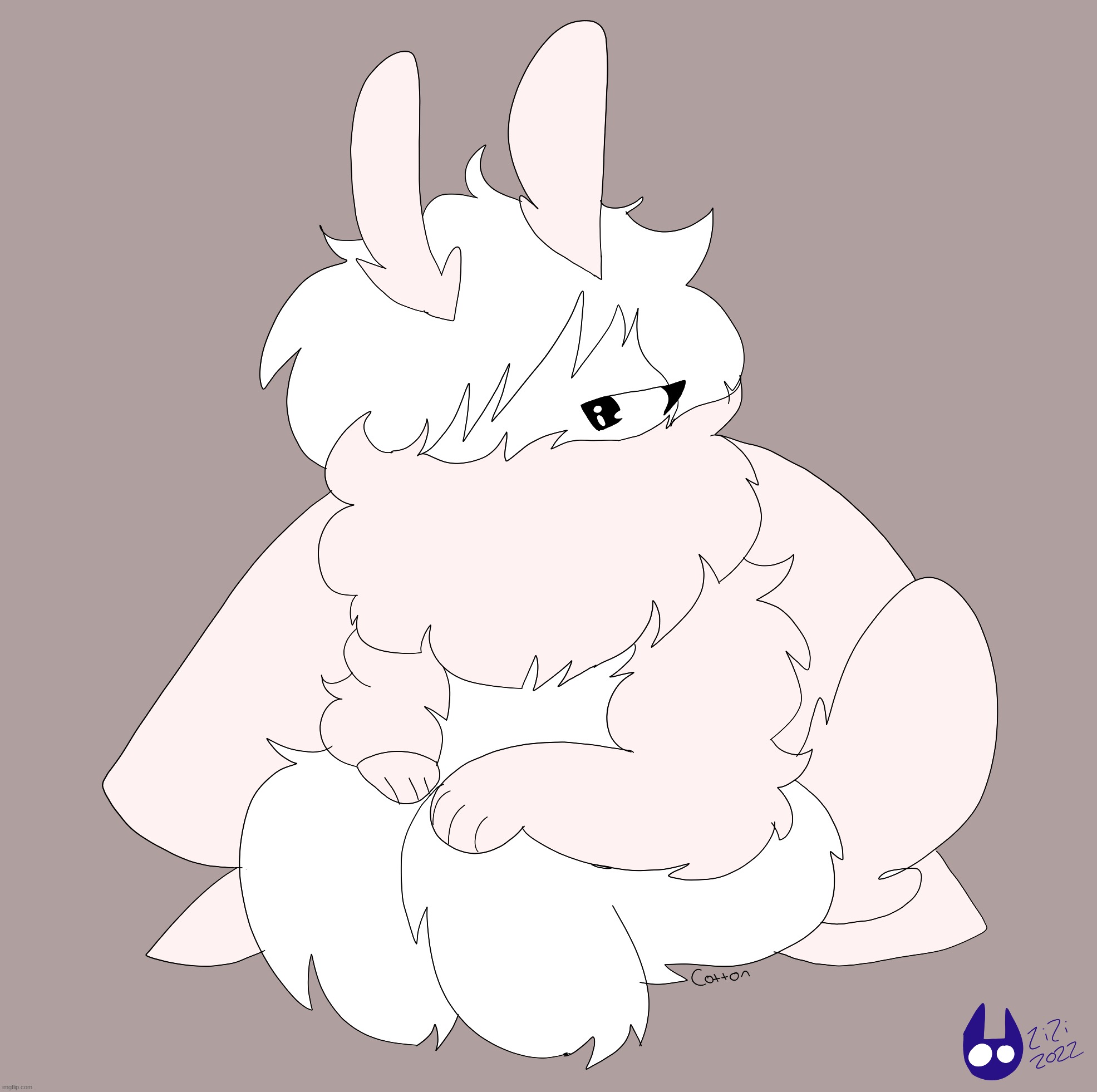 Random OC i made while having  a panick attack, im calling him cotton and i love them | image tagged in cotton | made w/ Imgflip meme maker
