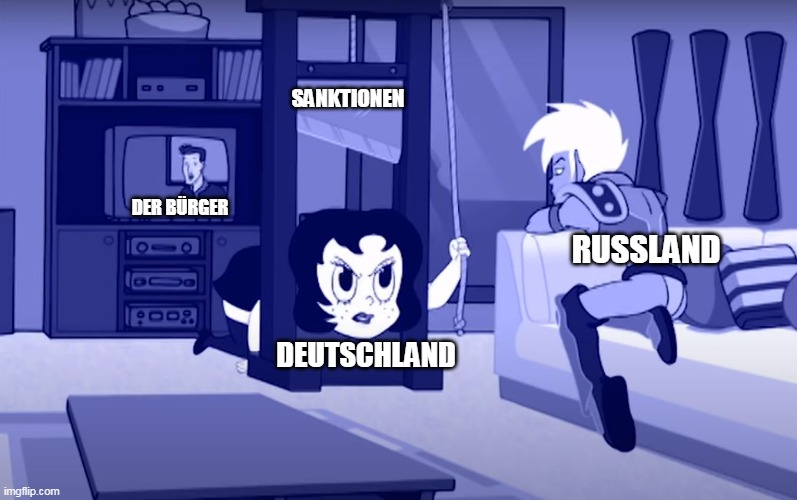 SANKTIONEN; DER BÜRGER; RUSSLAND; DEUTSCHLAND | made w/ Imgflip meme maker