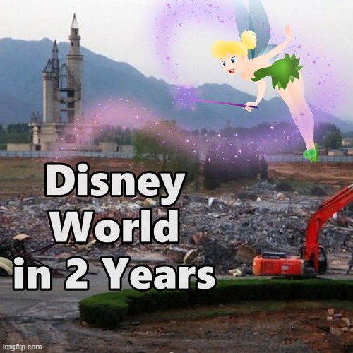 Boycott Disney and The Parks Will Look Like This Soon - Power of Money Folks | image tagged in disney,memes,disney boyoctt,disney world | made w/ Imgflip meme maker