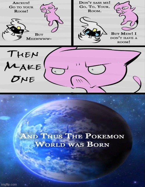 This is why Arceus created the PokeWorld....Nice | image tagged in blank black | made w/ Imgflip meme maker