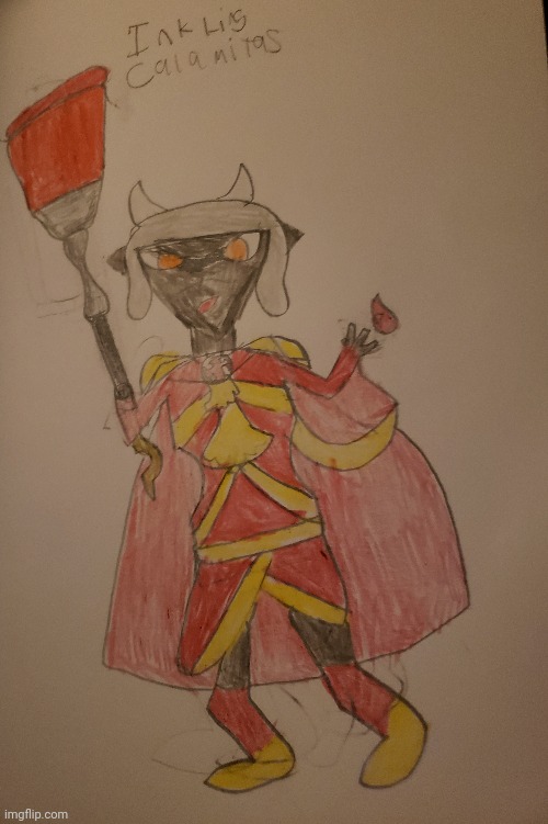My version of Inkling Calamitas (Thank you Legend for the original Inkling Calamitas drawing) | image tagged in art,inkling calamitas | made w/ Imgflip meme maker