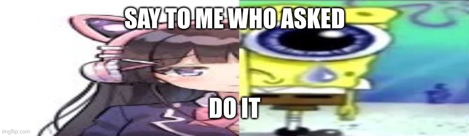 lol | SAY TO ME WHO ASKED; DO IT | image tagged in lol | made w/ Imgflip meme maker