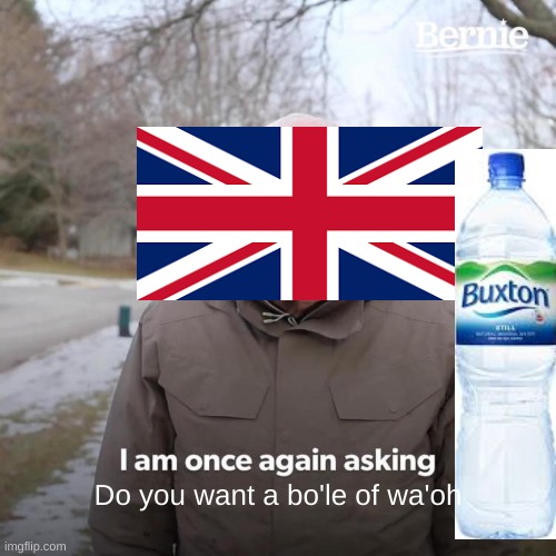 anybody want bo'le of wo'ah | Do you want a bo'le of wa'oh | image tagged in memes,bernie i am once again asking for your support | made w/ Imgflip meme maker