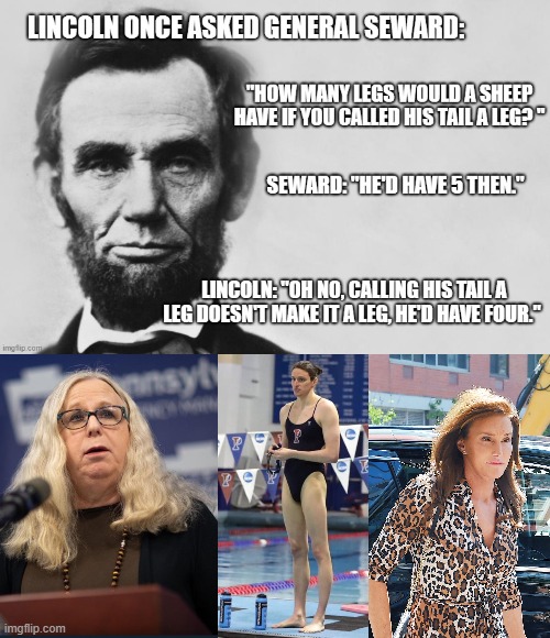 Self-deception is hard to watch sometimes | image tagged in abraham lincoln,morals,transgender,common sense,science rules | made w/ Imgflip meme maker