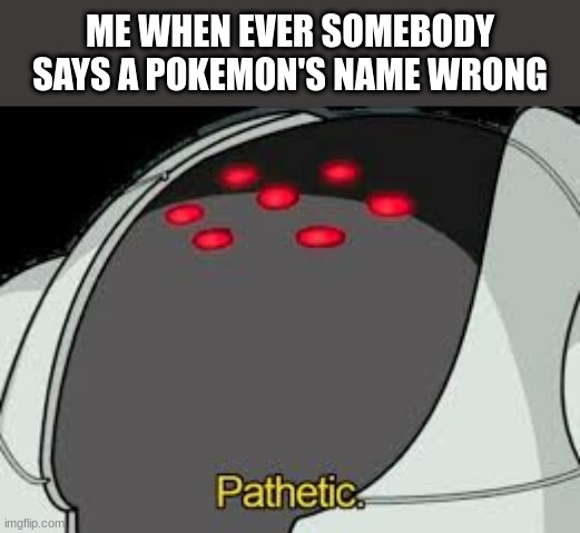 ME WHEN EVER SOMEBODY SAYS A POKEMON'S NAME WRONG | image tagged in pathetic | made w/ Imgflip meme maker