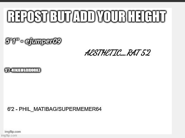 5'7 -NINJAWARRIOR83 | made w/ Imgflip meme maker