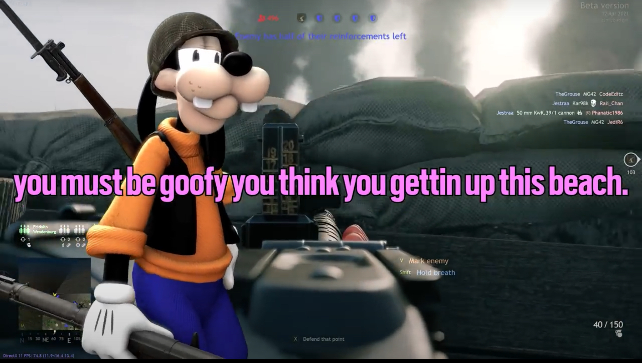 High Quality You must be goofy you think you gettin up this beach Blank Meme Template
