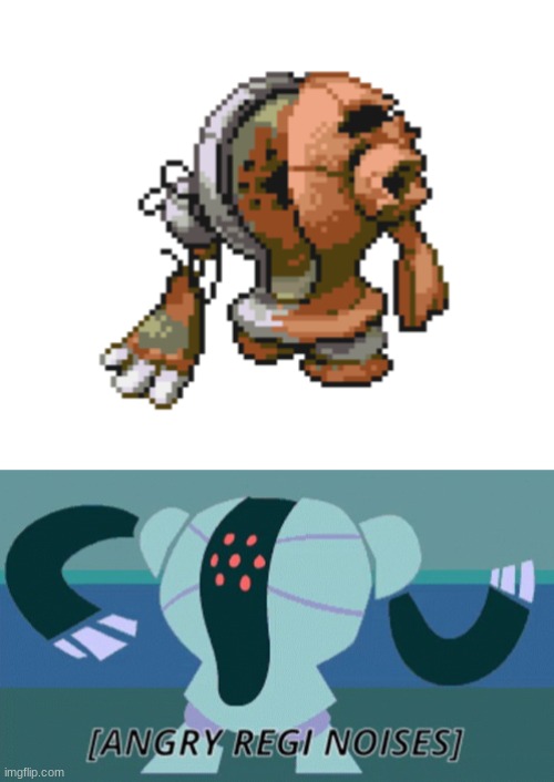 image tagged in angery registeel | made w/ Imgflip meme maker