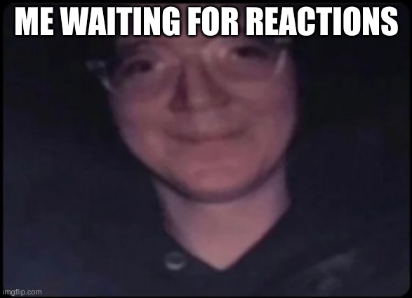 crosseyed stare | ME WAITING FOR REACTIONS | image tagged in crosseyed stare | made w/ Imgflip meme maker
