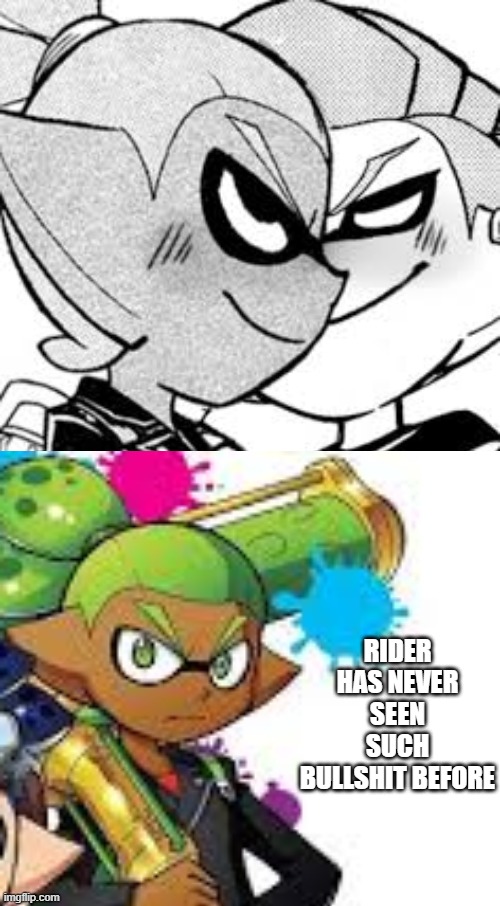 bruh rider has known goggles for like a solid 7 years. emperor doesn't stand a chance | RIDER HAS NEVER SEEN SUCH BULLSHIT BEFORE | made w/ Imgflip meme maker