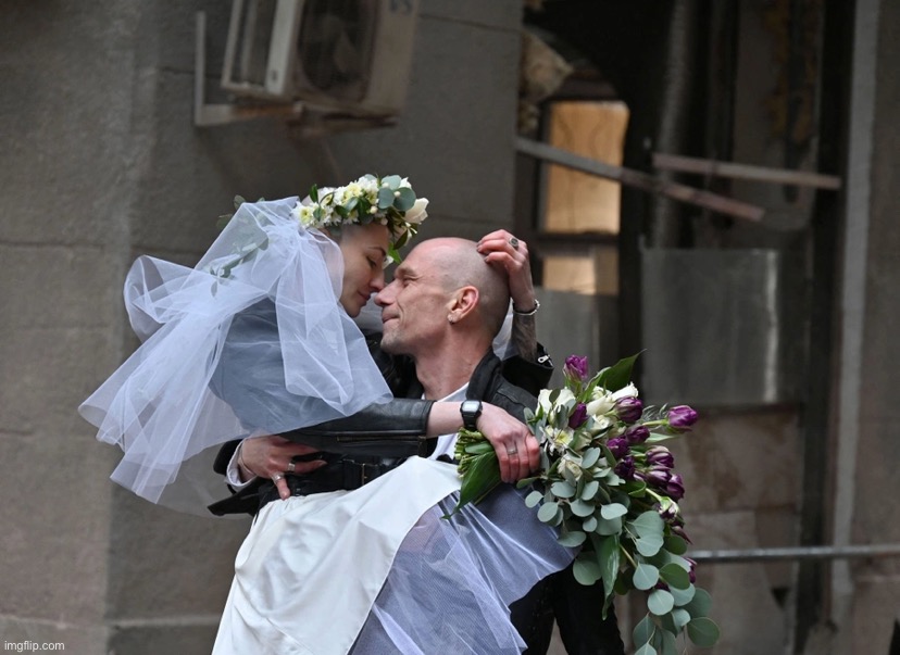 . | image tagged in ukrainian newlyweds | made w/ Imgflip meme maker
