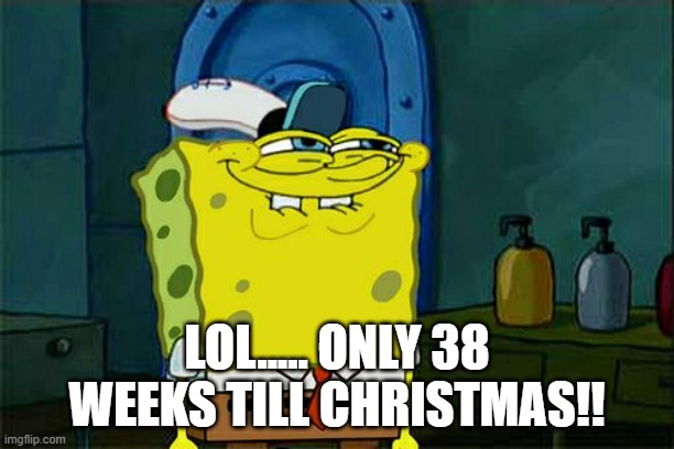 Christmas Fun | LOL..... ONLY 38 WEEKS TILL CHRISTMAS!! | image tagged in memes,don't you squidward | made w/ Imgflip meme maker