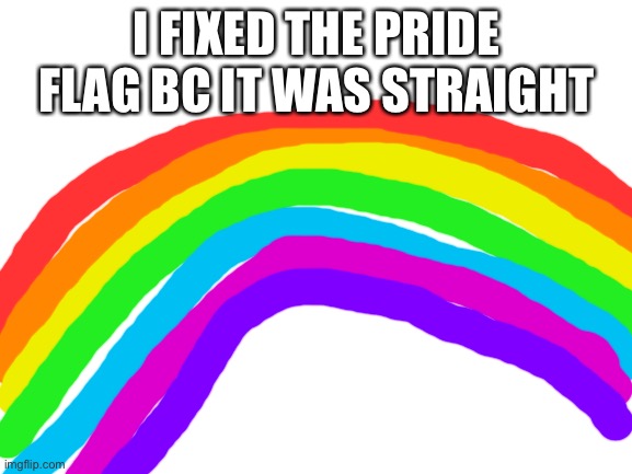 I’m sorry if this is offensive or/and if I dodn’t get all the colors | I FIXED THE PRIDE FLAG BC IT WAS STRAIGHT | image tagged in blank white template | made w/ Imgflip meme maker