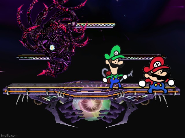 luigi trying to protect mario while fighting dharkon.mp3 | made w/ Imgflip meme maker