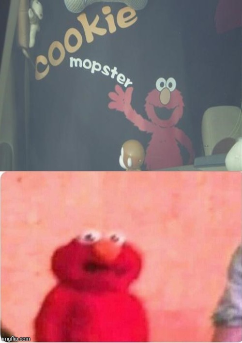 Cookie Mopster | image tagged in sickened elmo,elmo,funny,memes,you had one job,you had one job just the one | made w/ Imgflip meme maker