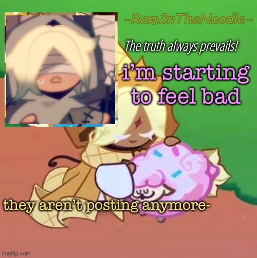 PureVanilla | i’m starting to feel bad; they aren’t posting anymore- | image tagged in purevanilla | made w/ Imgflip meme maker