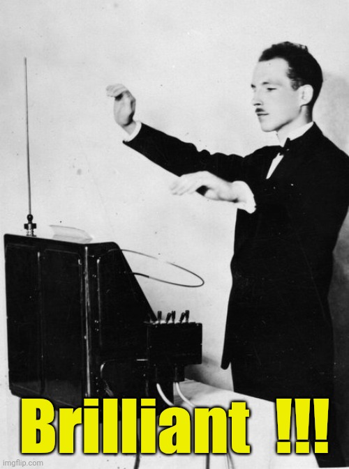 Theramin - Music for Nerds | Brilliant  !!! | image tagged in theramin - music for nerds | made w/ Imgflip meme maker