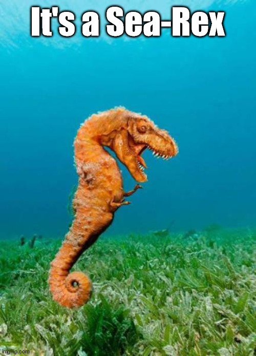 It's a Sea-Rex | image tagged in cursed image | made w/ Imgflip meme maker
