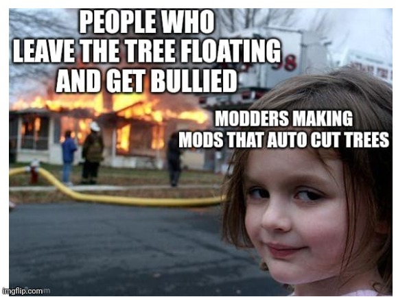 Floating treez | image tagged in minecraft,modders | made w/ Imgflip meme maker