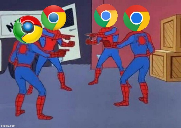 Creative Title | image tagged in spiderman chrome | made w/ Imgflip meme maker