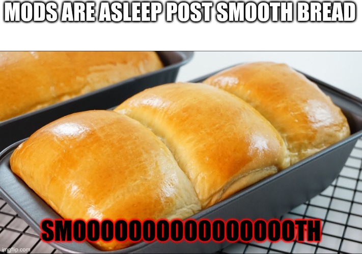MODS ARE ASLEEP POST SMOOTH BREAD; SMOOOOOOOOOOOOOOOOTH | image tagged in smooth,bread | made w/ Imgflip meme maker