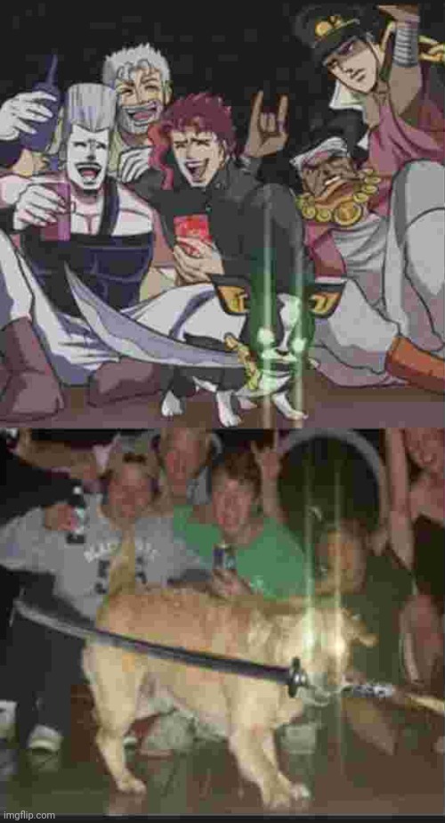 There the same picture | image tagged in jojo's bizarre adventure | made w/ Imgflip meme maker