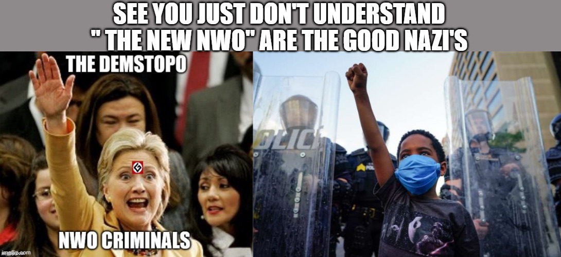 DEMstopo NWO | SEE YOU JUST DON'T UNDERSTAND " THE NEW NWO" ARE THE GOOD NAZI'S | made w/ Imgflip meme maker