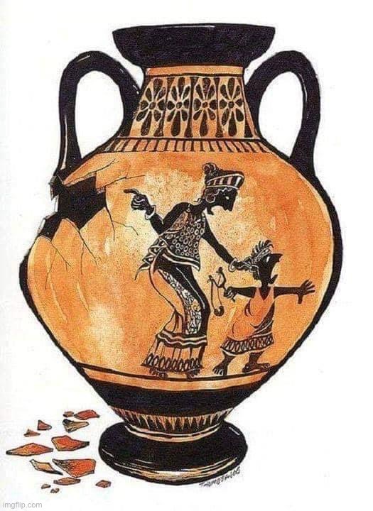 Broken ancient pot | image tagged in broken ancient pot | made w/ Imgflip meme maker