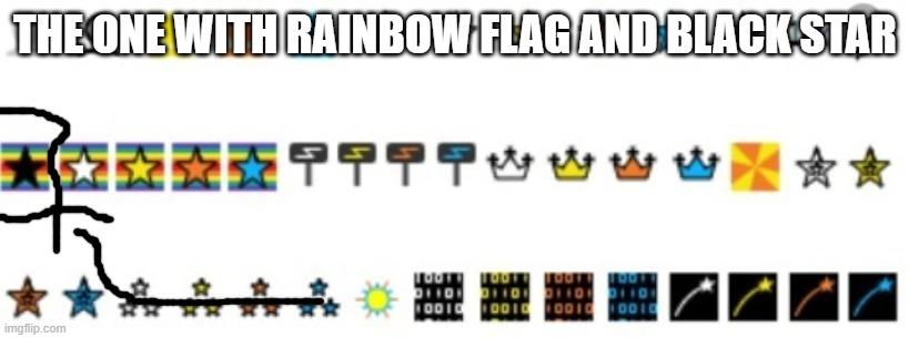 imgflip icons | THE ONE WITH RAINBOW FLAG AND BLACK STAR | image tagged in imgflip icons | made w/ Imgflip meme maker