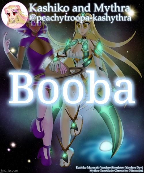 I had to | Booba | image tagged in kashiko murasaki and mythra | made w/ Imgflip meme maker