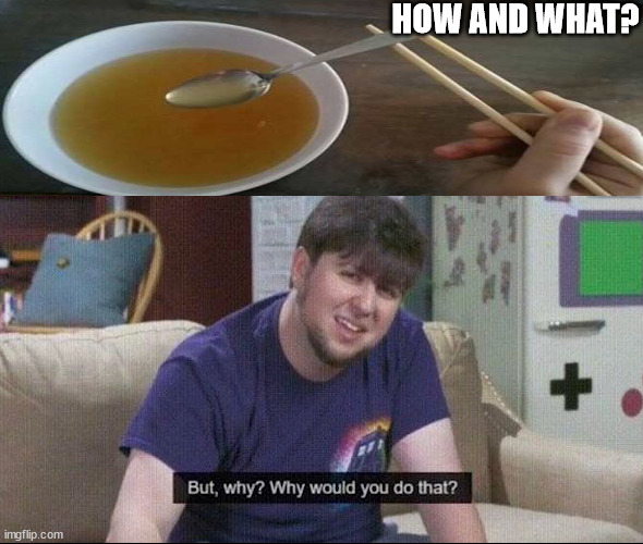 But why why would you do that? | HOW AND WHAT? | image tagged in but why why would you do that | made w/ Imgflip meme maker