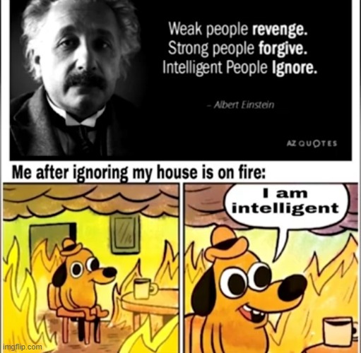 image tagged in repost,albert einstein,this is fine | made w/ Imgflip meme maker
